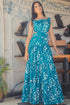 Marine Print Maxi Dress